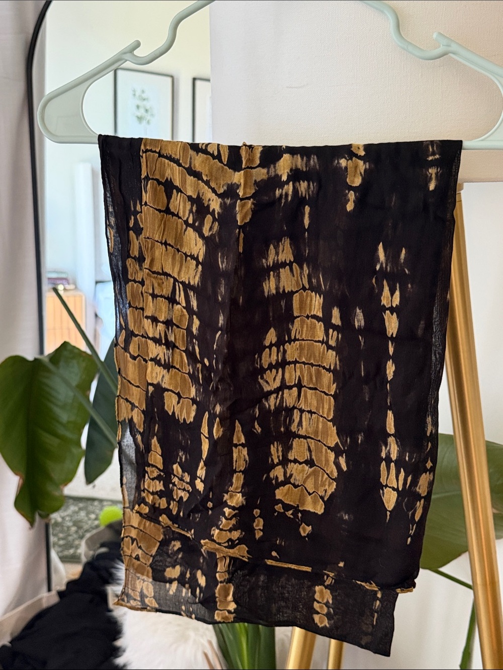 VELA turmeric ripple Scarf mini